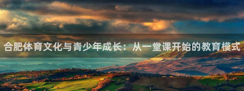 yy易游官网下载平台APP：合肥体育文化与青少年成长：从一堂